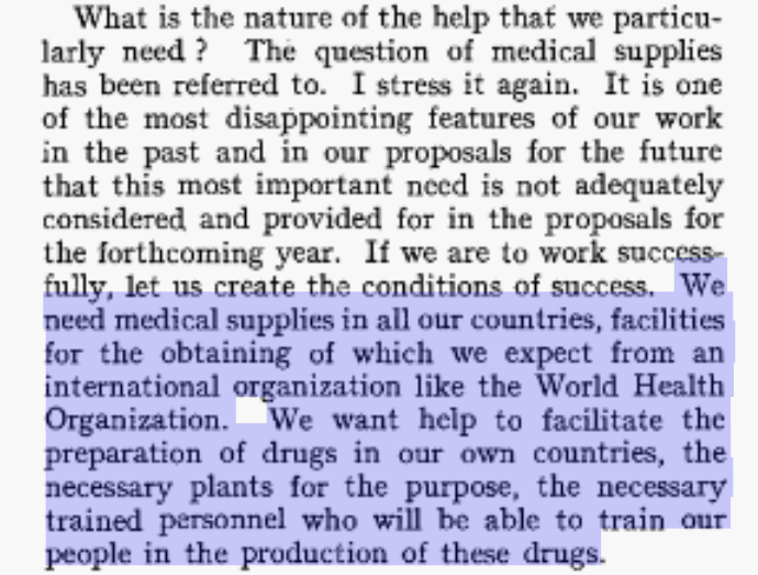 ThiruGeneva's tweet photo. Ceylon's vision (see highlighted text) for the @WHO in 1949 at #WHA2 https://t.co/2N82wp9UhS