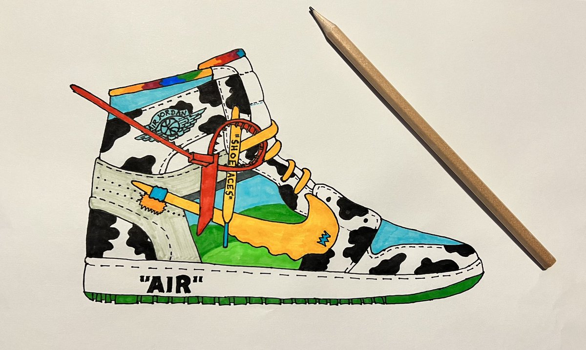 jordan 1 sketch custom