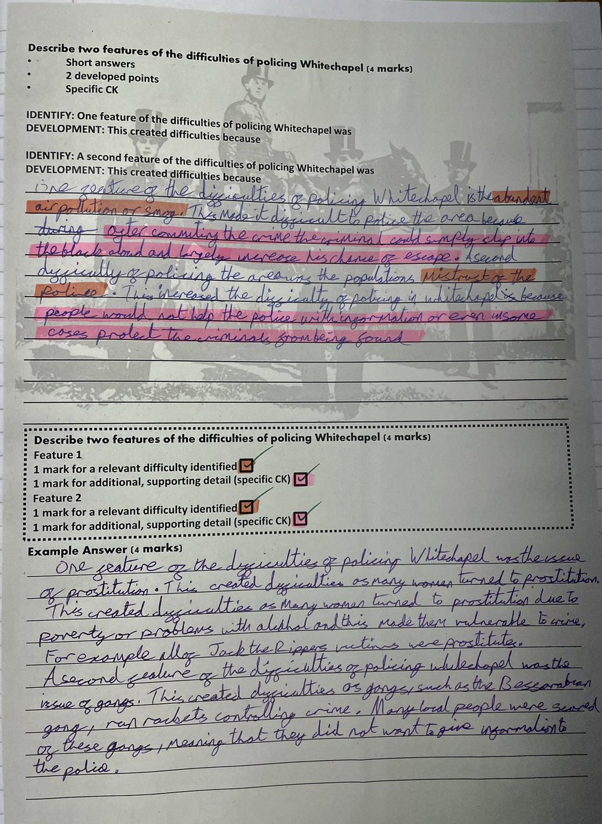 mrfitzhist's tweet photo. 4 mark questions can get neglected when trying to nail the 12/16 markers. Inspired by the recent feedback posts of @MrThorntonTeach and @MissHensonHist I’ve put together a format that is quickly marked, key criteria is identifiable and space for a WAGOLL example. #historyteacher https://t.co/wQFufCbIX5