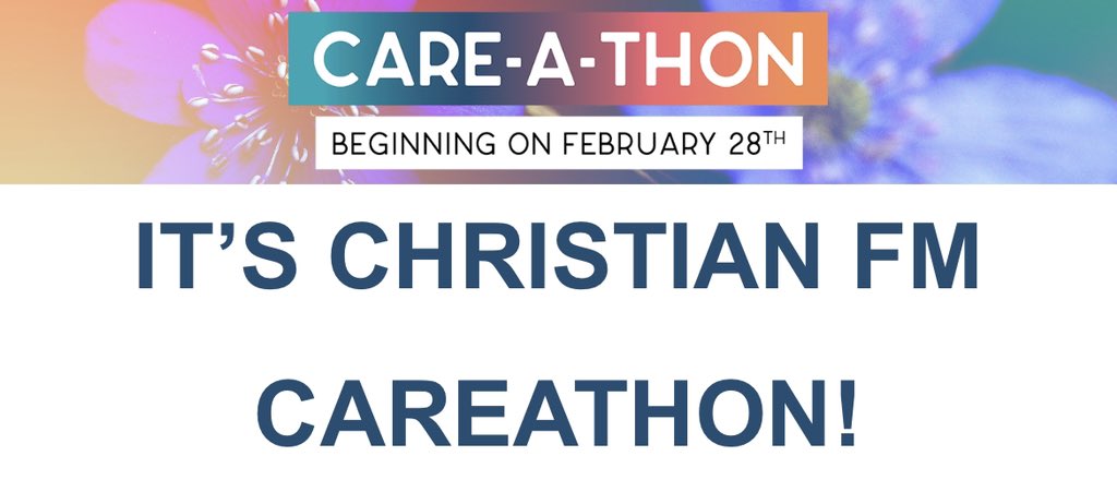ChristianFM's tweet image. Wow! Care-A-Thon is approaching! We are believing God for great things! christianfm.com/careathon/