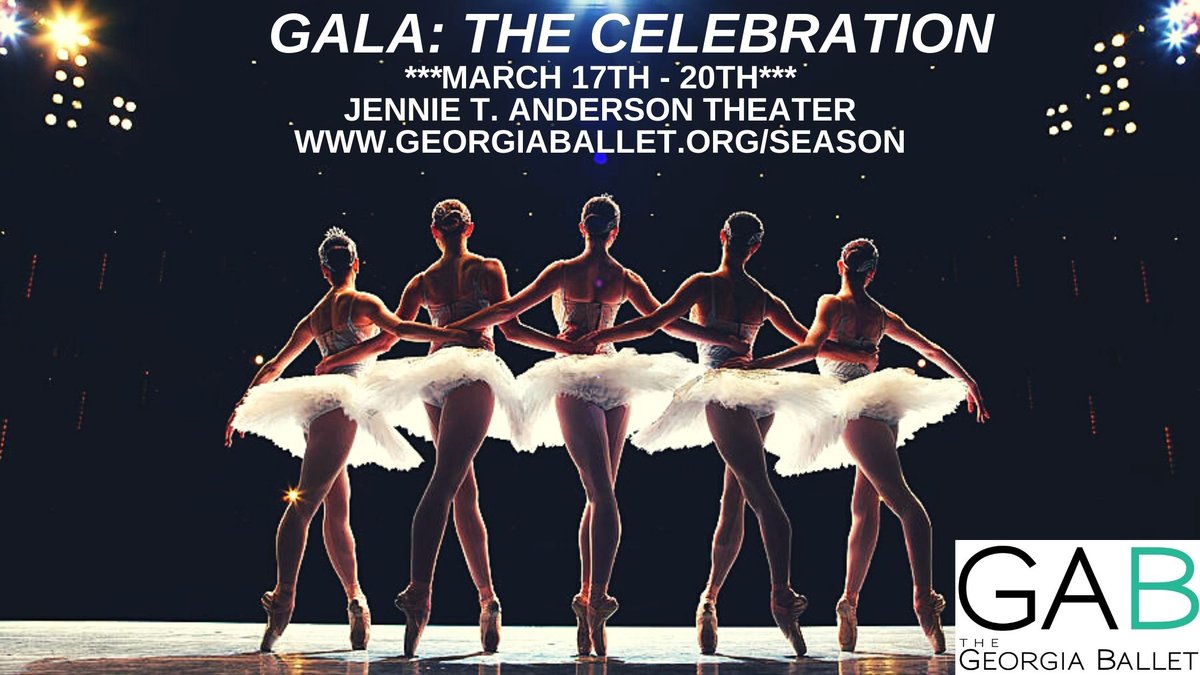 GeorgiaBallet's tweet photo. Our upcoming spring production "Gala: The Celebration" takes place March 17th - 20th at The Jennie T. Anderson Theater.  Tickets are on sale now at https://t.co/Ur2NPTfQZq.  Don't miss this fun and festive ballet production.  Spread the word! https://t.co/3NK569PZPj