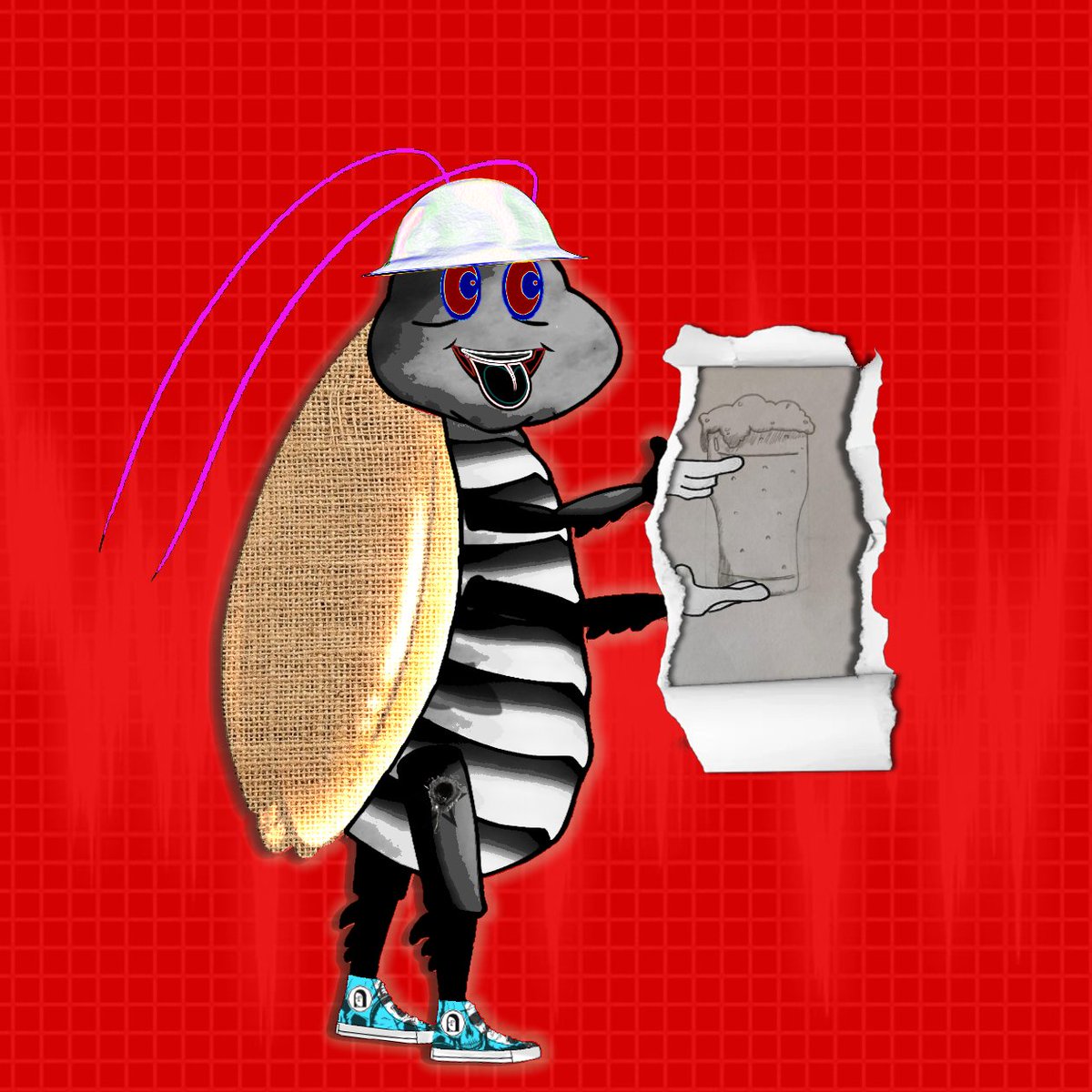 22RoachGang's tweet photo. We swear in the third president of the 22 roach gang. In the roach we trust! congratulations @nullinger 

#nft #art #nullinger #warren #notboredapesbutroaches #mint #opensea #22roachgang #rock  #sketch #Metaverse https://t.co/D7lvoiCMCy
