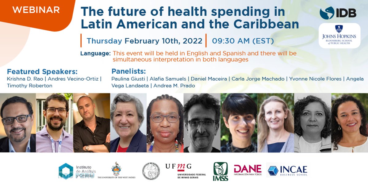 How does future #health expenditure look like for #LAC? Join the #RedCriteria and a team of <a href="/JohnsHopkinsSPH/">Johns Hopkins Bloomberg School of Public Health</a> to delve into the determinants of expenditure growth and the policy alternatives looking ahead. Register 👉bit.ly/3HAm0uW