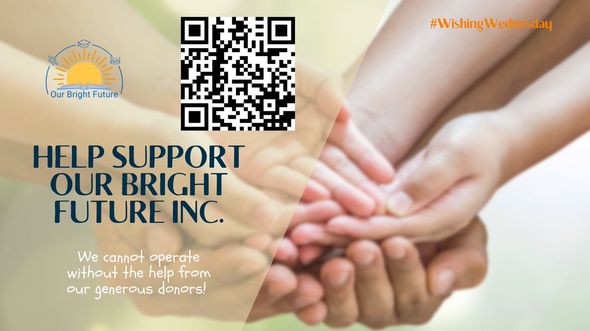 Ourbrightfutur1's tweet photo. #WishingWednesday
“It's not the amount that matters but the meaning behind your donation.” - Unknown
#ourbrightfuture #OBF #nonprofit #smallprofit #donations #giveback #children #STEM #wednesdays https://t.co/zk4b0F0m4z