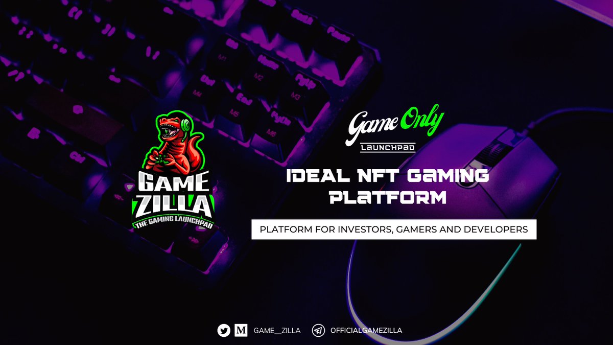 Game__Zilla's tweet photo. GameZilla is a platform for investors, gamers and developers.
Our platform is a hub for finding an ideal gaming and NFT mining games that combines blockchain and P2E #NFTGaming tech.
#Gamezilla #BSCGems #BSC #Binance https://t.co/BJnhTsjpC0