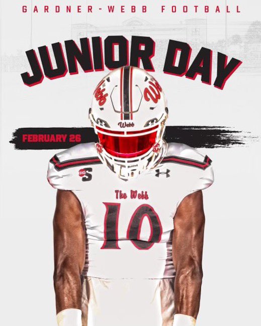 Thank you <a href="/HoldenMcAbee/">Holden McAbee</a> for the Junior Day invite!🙏🏾 Super excited to visit the campus <a href="/GWUFootball/">Gardner-Webb Football</a> #AGTG