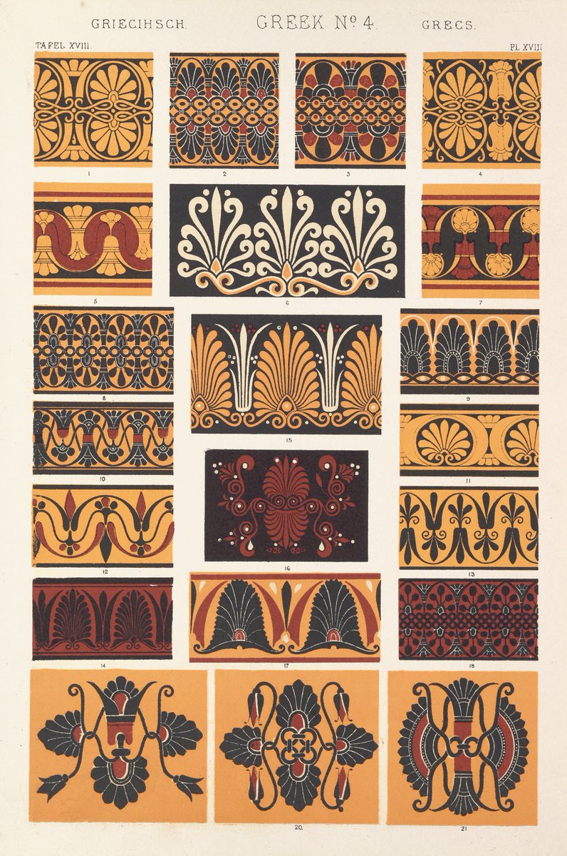 Stumbled upon incredible pattern work the 1856 book The Grammar of Ornament by Owen Jones and thought I'd share in case anyone else is looking for some wednesday afternoon inspiration 