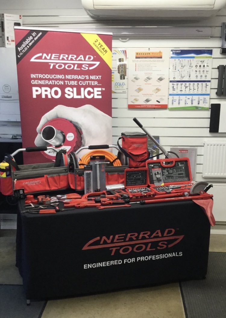 Nerrad_Tools's tweet photo. Nerrad trade event tomorrow morning at Plumbase Barnstaple. Head over and try out a wide selection of our tools which we will have available for you to sample #nerradtools #engineeredforprofessionals #makinglifeeasier #plumbing #heating #tools #plumbase https://t.co/UlmJQlJp62
