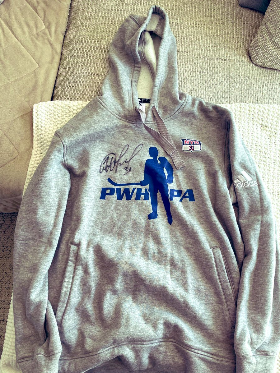 Igor Shesterkin Issued &amp; Signed PWHPA hoodie giveaway! This is 1 of a kind. Follow, Like &amp; Retweet to be considered. Winner announced Saturday! #NYR #NHL #NewYorkForever #HockeyTwitter #MLB #Yankees #Mets