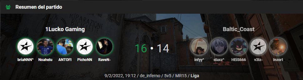 HolaPichon's tweet photo. 2-2 en ESEA, solo subo las wins porque me da asco perder 😅
vs 3.5k de elo bw https://t.co/7u9CZJc7pG