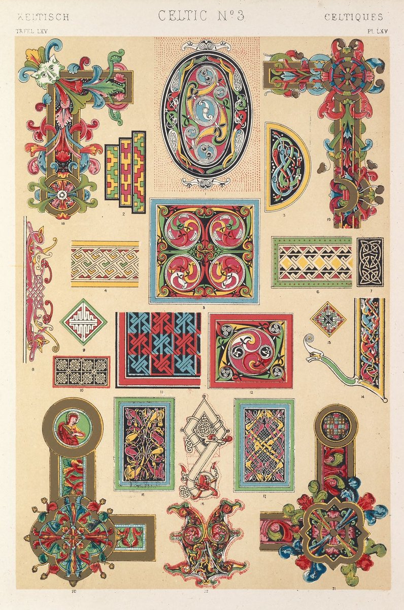 Stumbled upon incredible pattern work the 1856 book The Grammar of Ornament by Owen Jones and thought I'd share in case anyone else is looking for some wednesday afternoon inspiration 