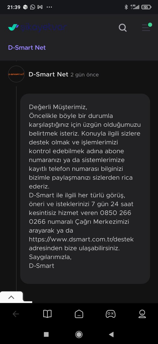 BetlAkba17's tweet photo. @DSmartDunyasi @DSmartDestek  @SikayetvarCom 11 gündür internetimizi(nakil) bağlamadığınız gibi, bir de utanmadan https://t.co/FoUlyt3LQP'a sorun çözülmüş gibi cevap yazarak, yalan söylüyorsunuz, yanılıyorsunuz. + https://t.co/9jeGxM21cJ