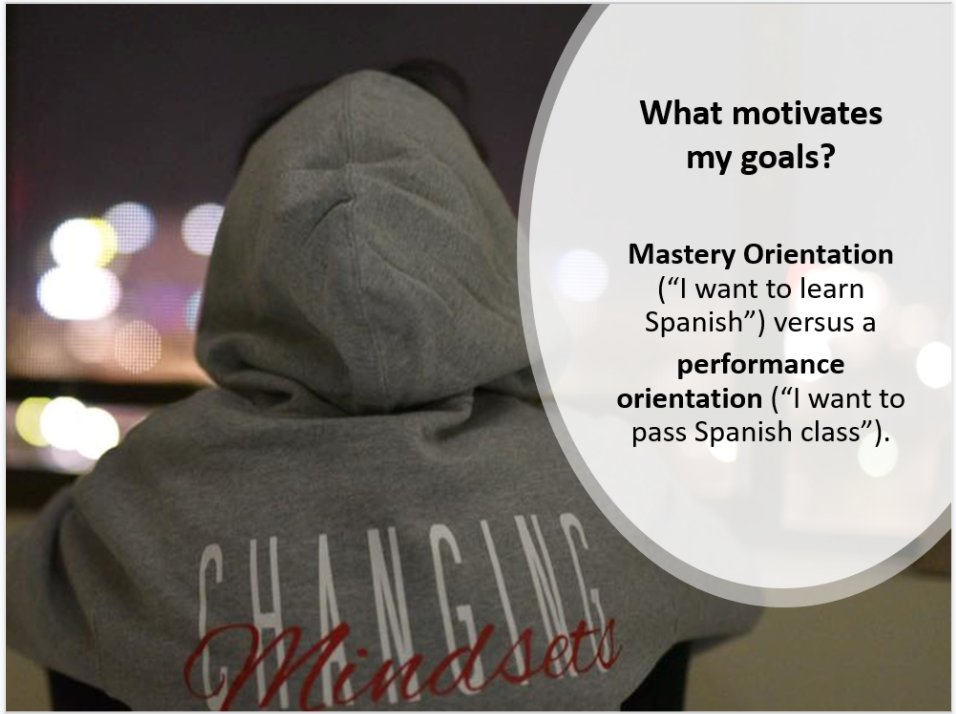 ASES_Campbell's tweet photo. This is the language I've been looking for, too often the goals of our students is passing - not learning.  But perhaps each has its place and we need to identify what the motivation is to understand how to achieve the goal.  @domsmithRP #corwininstitutes #NCeducationmatters https://t.co/HGUTNwEWND