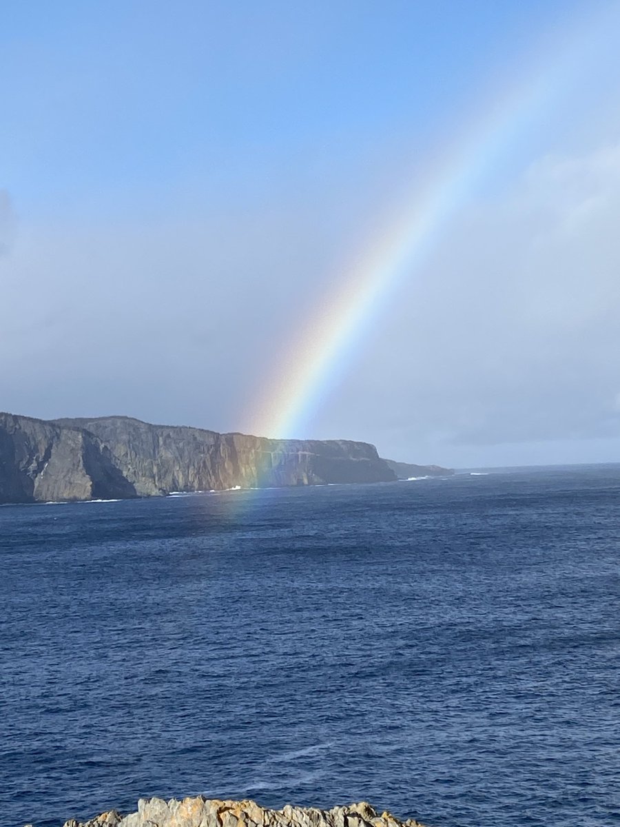EastcoastNL's tweet photo. There’s no place like home! Caught a beautiful rainbow on the @EastCoastTrail this afternoon! #explorenl #ShareYourWeather #nlwx @EddieSheerr @weatherchannel @torbaynl ⁦@NLtweets⁩ https://t.co/QzZjPKrwaV