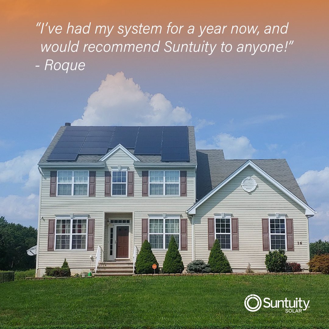 Suntuitylife's tweet photo. We couldn't be happier for the experience Roque has had so far with solar!

Text "GET ME SOLAR" now to 732-945-8505 for a free quote!

#SolarCustomer #SolarReview #SolarConsultation #BuildingABrighterFuture #gosolar #SuntuitySolar #cleanenergy #InfinitebySuntuity https://t.co/oCy1KBRIzw