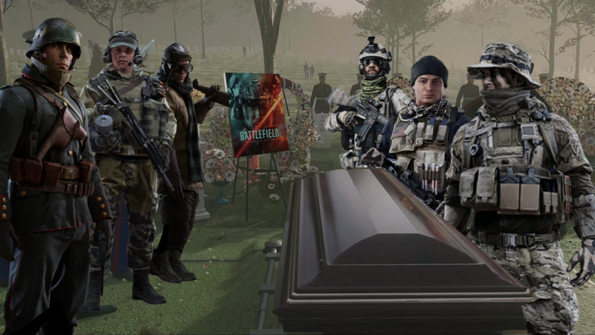 BFGamersUnited's tweet photo. R.I.P. Battlefield I enjoy your company for many years. You will be missed. Not 2042. https://t.co/hjd73PNTr3