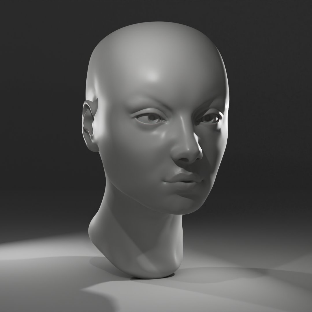 Got the face pretty much finished today, so here's a beauty-render ;) #blendersculpting #blender3d