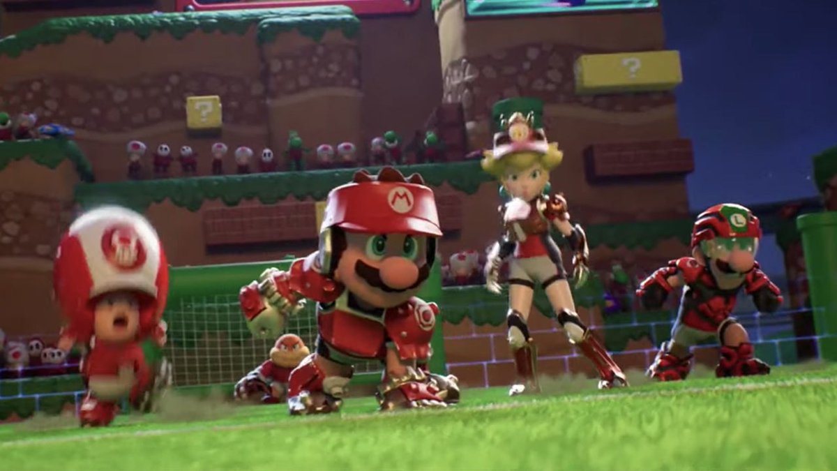 IGN's tweet photo. Mario Strikers: Battle League has been announced for Nintendo Switch, and it's coming soon. ⚽  #NintendoDirect | https://t.co/P67OXZ8yU1 https://t.co/YhcVXf0uVD