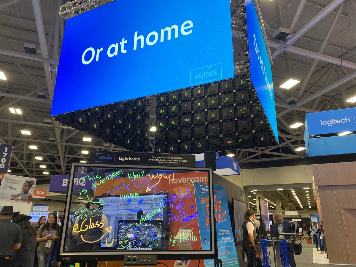 #TCEA22; <a href="/GeteGlass/">eGlass</a> <a href="/thehovercam/">HoverCam</a> eGlass offers awesome student interaction, #engagement, &amp; teacher freedom to facilitate the learning remotely, in brick &amp; mortar or #HYBRID learning environments…the perfect solution and an upcoming essential teacher trade tools!