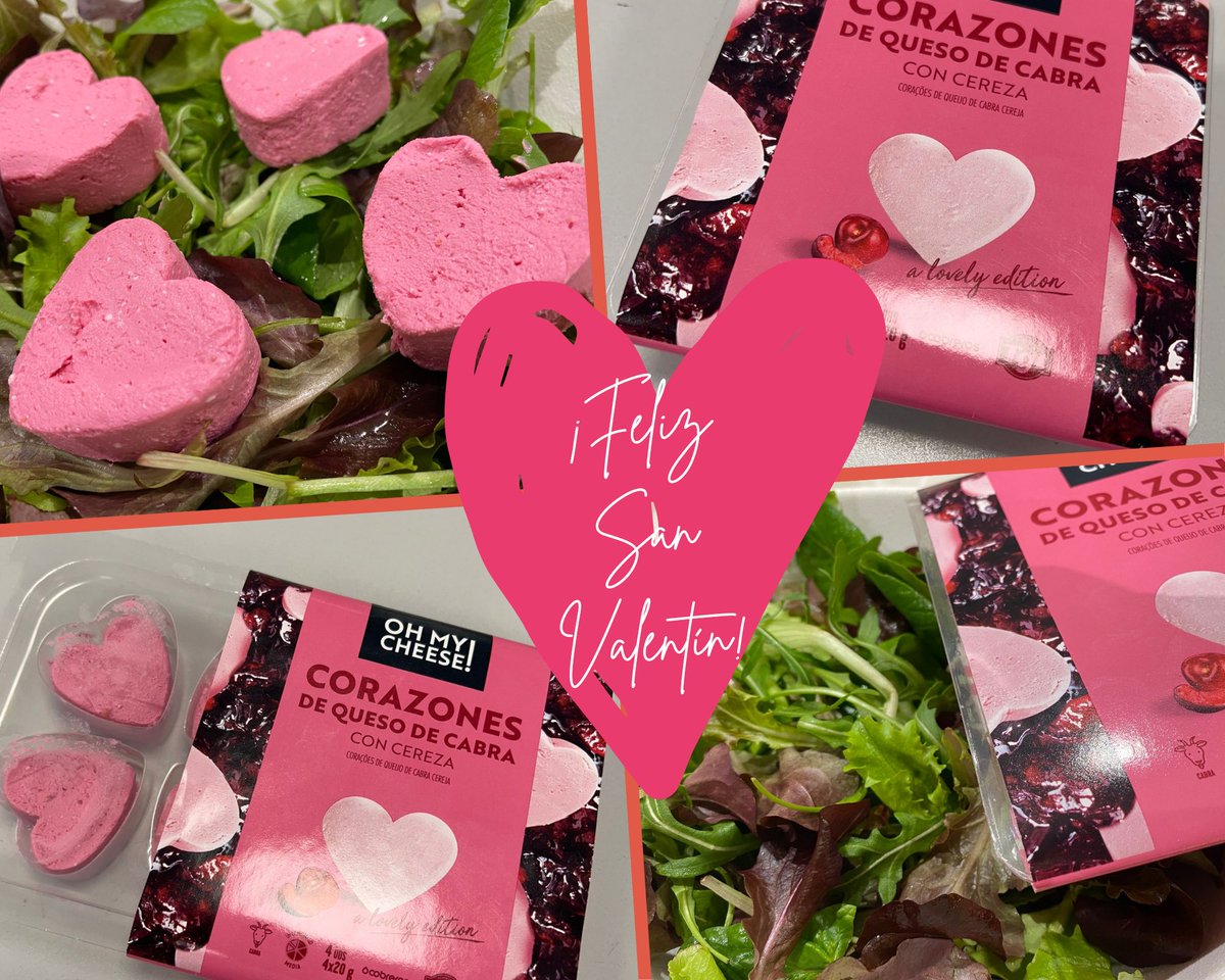 💞¿Ya estáis listos para San Valentín? 💞

✨Edición especial✨
👉 Corazones de queso de cabra con cereza
👉 Los encontrarás en Carrefour 

#diseloconqueso #FelizSanValentín  💞

#calidad #sabor #garantia 💙
#quesodecabra 🐐
#LacteasCobreros ❄️