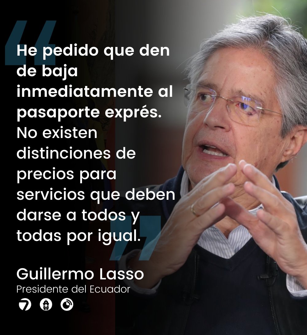 el_telegrafo's tweet photo. #Actualidad | El pasaporte exprés será retirado, tras la disposición del presidente Guillermo Lasso al Registro Civil. El Mandatario solicitó que agiliten los procesos, "sin afectar el bolsillo de los ecuatorianos": https://t.co/BvKVMXuFxD https://t.co/gUnbGUlWo8