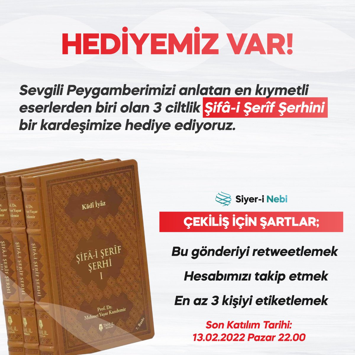 siyeri_nebi_der's tweet photo. Sevgili Peygamberimizi anlatan en kıymetli eserlerden biri olan 3 ciltlik Şifâ-i Şerîf Şerhini bir kardeşimize hediye ediyoruz. https://t.co/k1mF7SHKs6