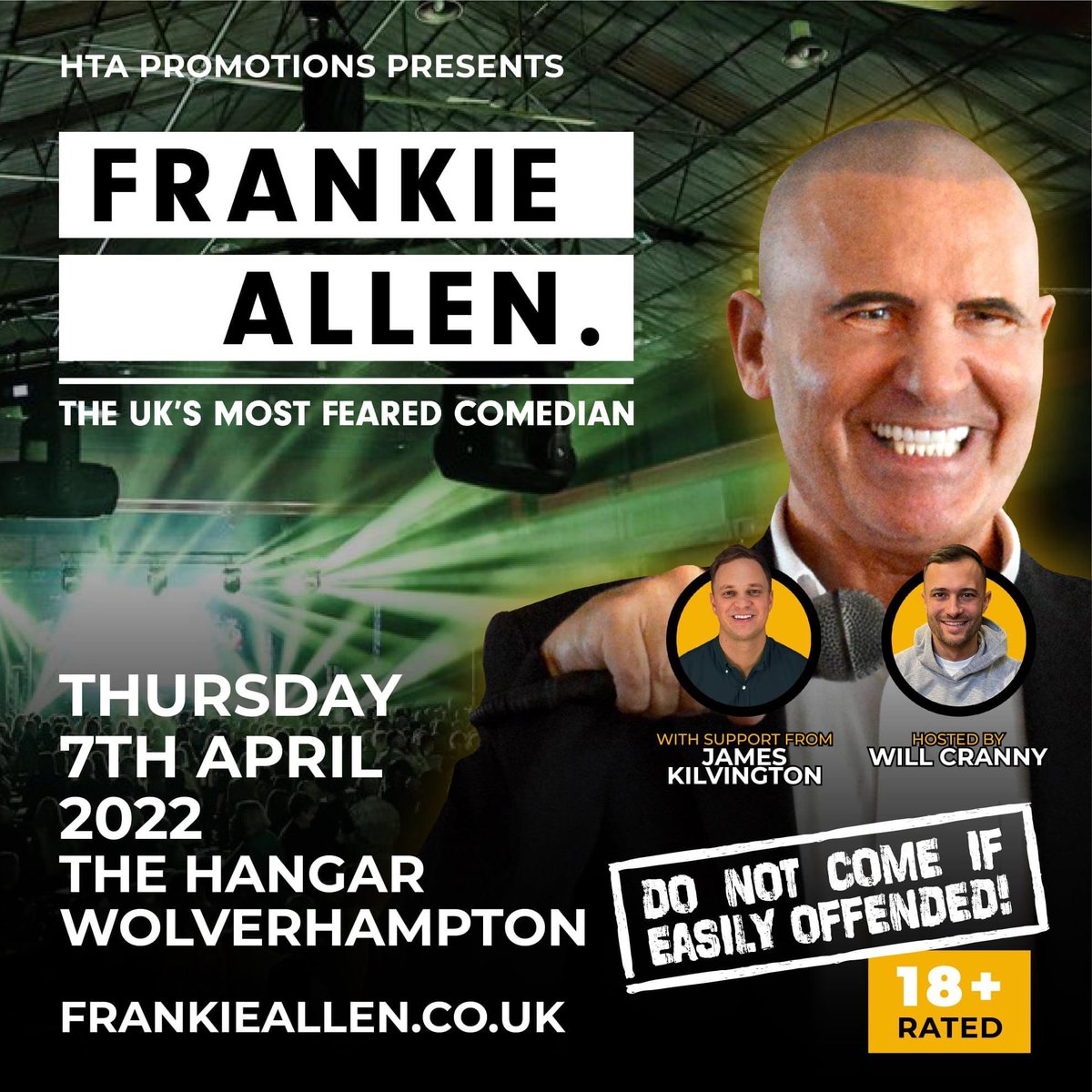 🚨🚨🚨 JUST ANNOUNCED!!! 🚨🚨🚨
⠀
💥💥 WOLVERHAMPTON!!! 💥💥
⠀
Tickets 👉🏼 skiddle.com/e/36010922
⠀
I'm coming to <a href="/HangarVenue/">The Hangar</a> in WOLVERHAMPTON and I am going to savage each and every one of you on THURSDAY 7TH APRIL 2022! 🤣👊🏼
⠀
Get tickets NOW 👉🏼 skiddle.com/e/36010922 💥