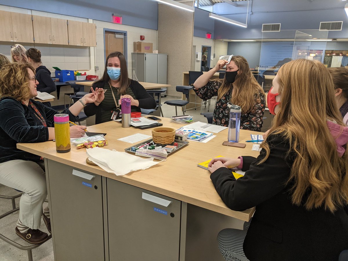 LeahRichwine's tweet photo. MR math committee finding new ways to practice math fact fluency by exploring derived fact games. #mountrockengaged #mathfactfluency #expertdownthehall #bssdproud https://t.co/j4V699F4Dy