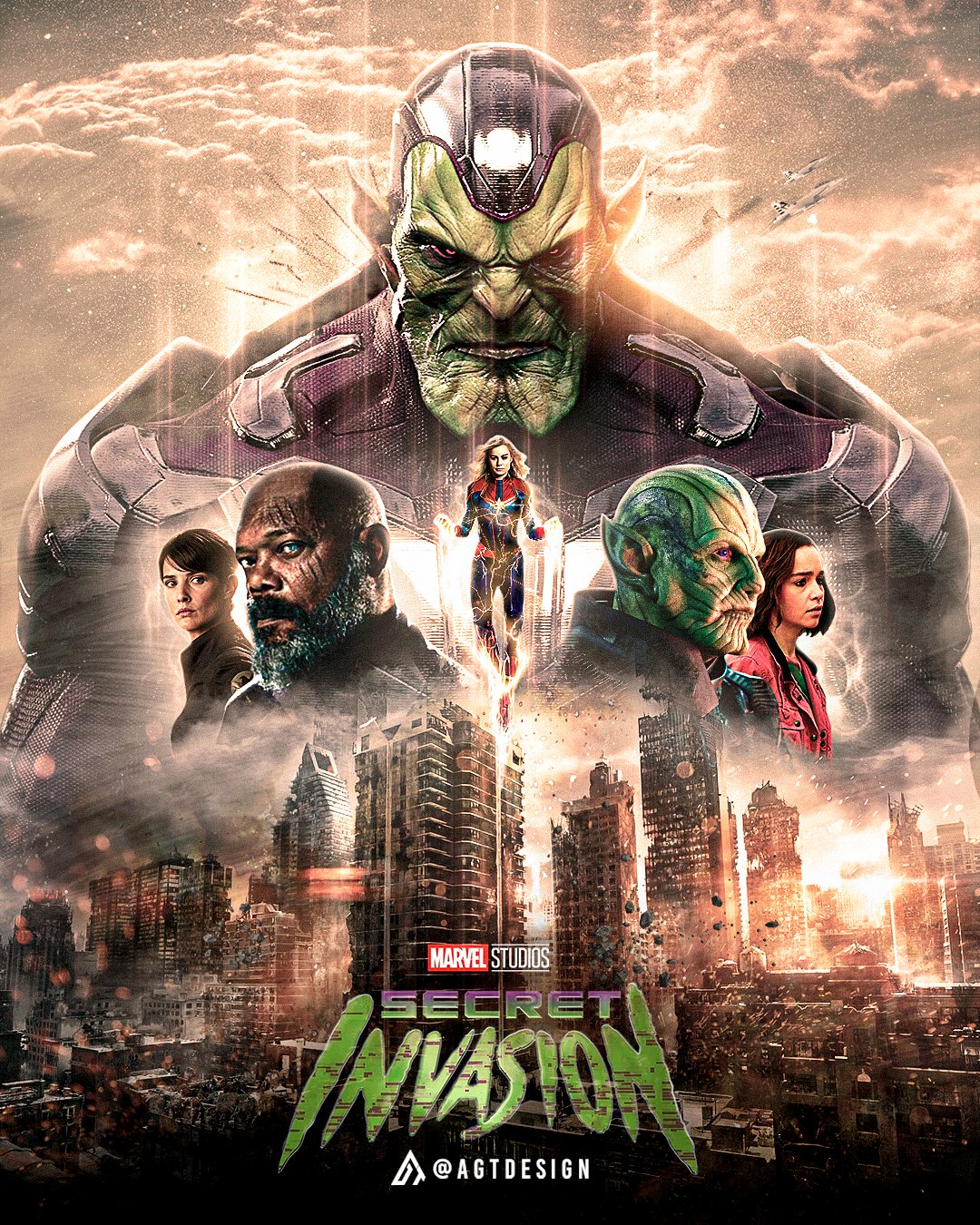 Marvel Studio Secret Invasion 2023 Poster - Seonpytee