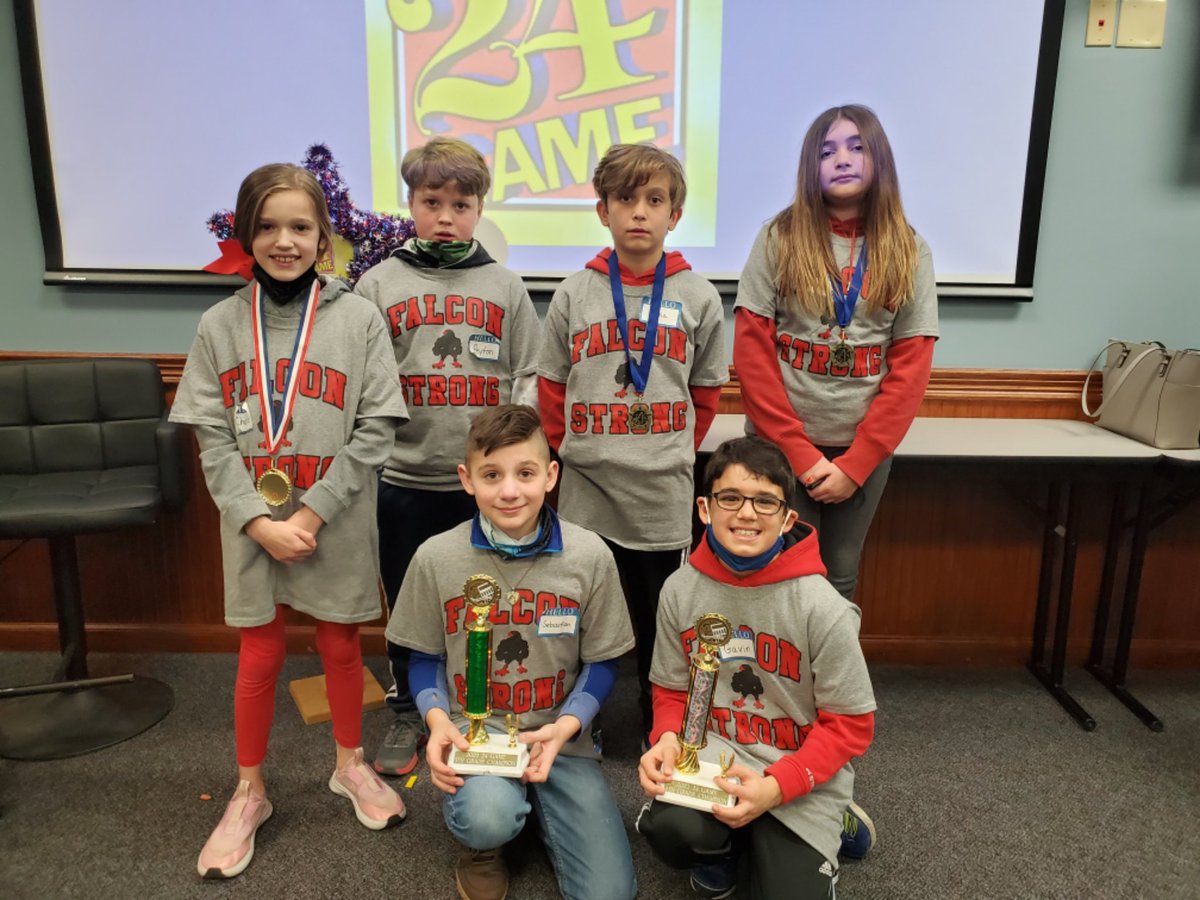 Congratulations to these mental math competitors! They won 1st place trophies for both 4th and 5th grade at the ESC's "24 Game Tournament" today! <a href="/FES_Choe/">Sun Choe</a>  <a href="/Falcon_update/">Firelands Falcons</a>