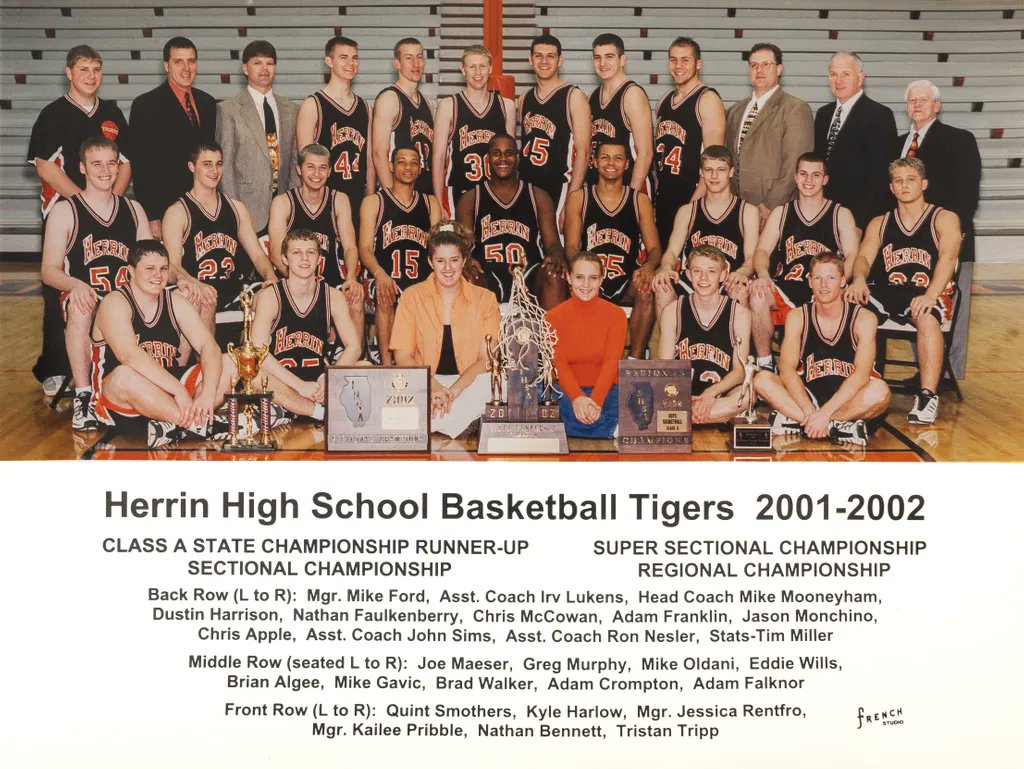 herrinathletics's tweet photo. Join us Saturday night, 2-12-22 in Memorial Gym before the start of the Varsity Basketball Game to honor the 2001-2002 Boys Basketball State Runner Up Team. https://t.co/Ho7AtVQShH