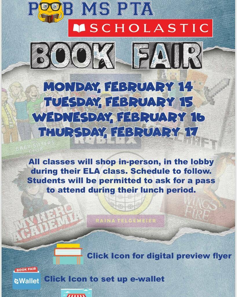 POBMS's tweet photo. Get ready @pobms! The book fair is next week! #bookfair @scholasticbookfairs #pobmspta #literacyweek2022 https://t.co/rzXX0Ck94d