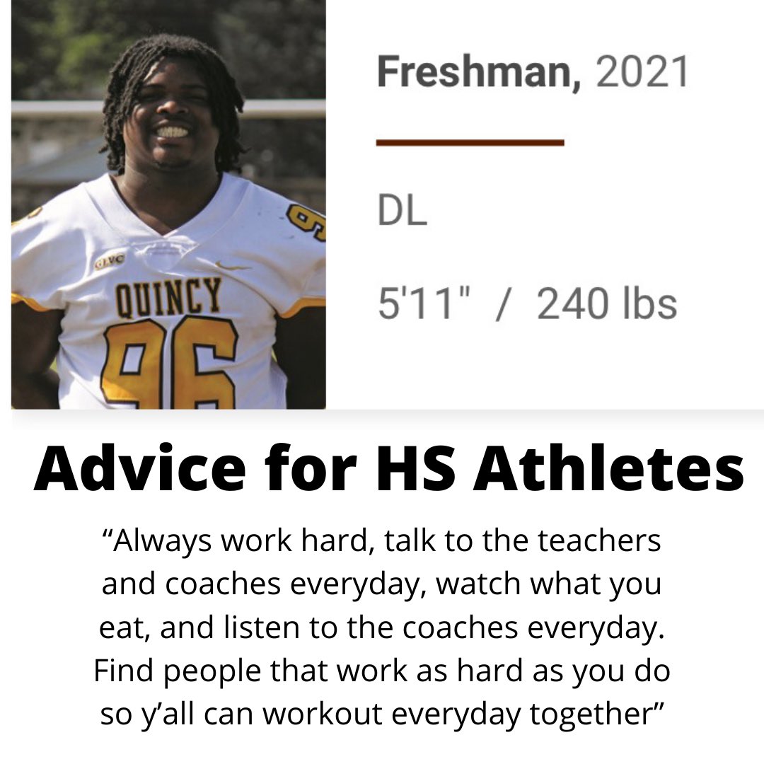 Words of wisdom from <a href="/DorianStone19/">Dorian Stone</a> to high school athletes.