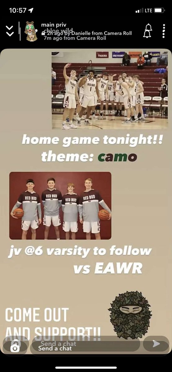 theme for tonight’s game is camo!!