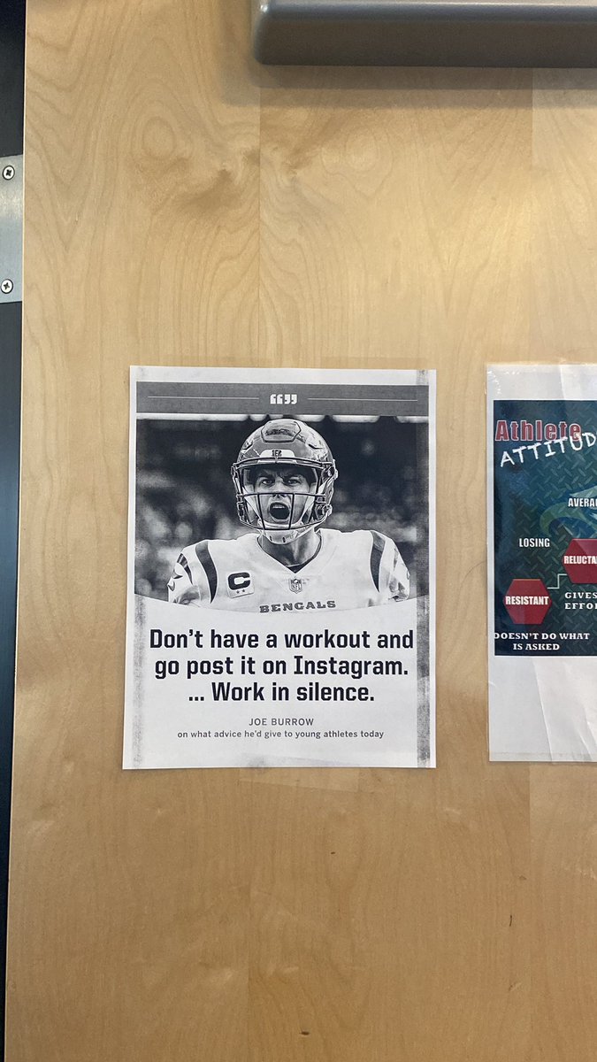 If you have a chance come look at my new sign’s in my weight room!!!!! #workinsilence
