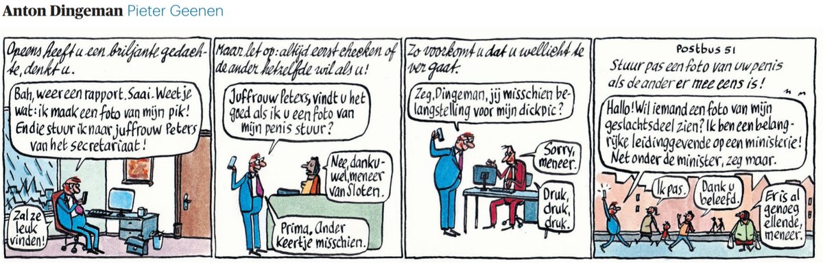 DingemanAnton's tweet photo. Stuur pas een foto van uw penis,
als de ander er mee eens is!

Dingeman in @Trouw https://t.co/zwgiPICcgY