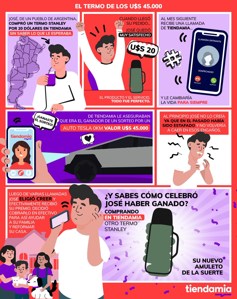 tiendamiacom's tweet photo. 👉 Esta es la historia de José 🇦🇷, el ganador del #sorteo por un #Tesla 0km valor U$S 45.000.

¿Se emocionaron? Porque nosotros si 😍 https://t.co/fzPCTWhwgO