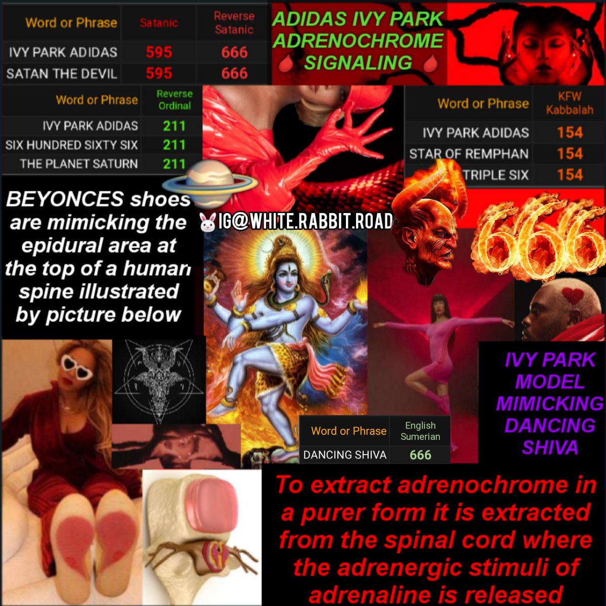 ApocalypseAlic3's tweet photo. Beyonce's Ivy Heart collection is adr3nochrom3 signalling with all the 666 codes, one eye, red, serpent and V for Valentine's day. More like V for Vrill 🐉🐉🐉🐉🐉🐉🐉🐉🐉🐉🐉🐉🐉🐉

#whoisdonaldmarshall #allseeingeye #deepunderground #vrill #illuminati https://t.co/0VzLoRPMbw
