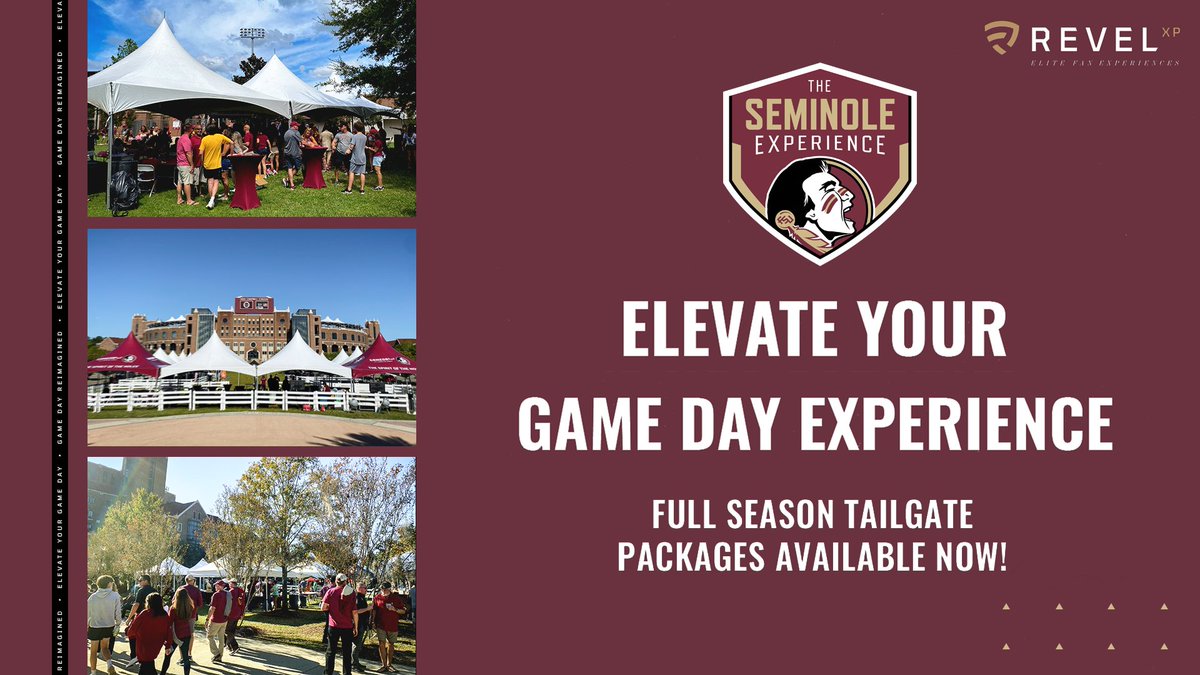 SeminoleEvents's tweet photo. Tailgate packages are now available for the 2022 season! 🏈

Elevate your game day experience with turnkey tailgate options available along the Legacy Walk and Langford Green.  Visit the link below to learn more and book your game day package!
 
https://t.co/rWa5BctKYT https://t.co/a2vCbzOETz
