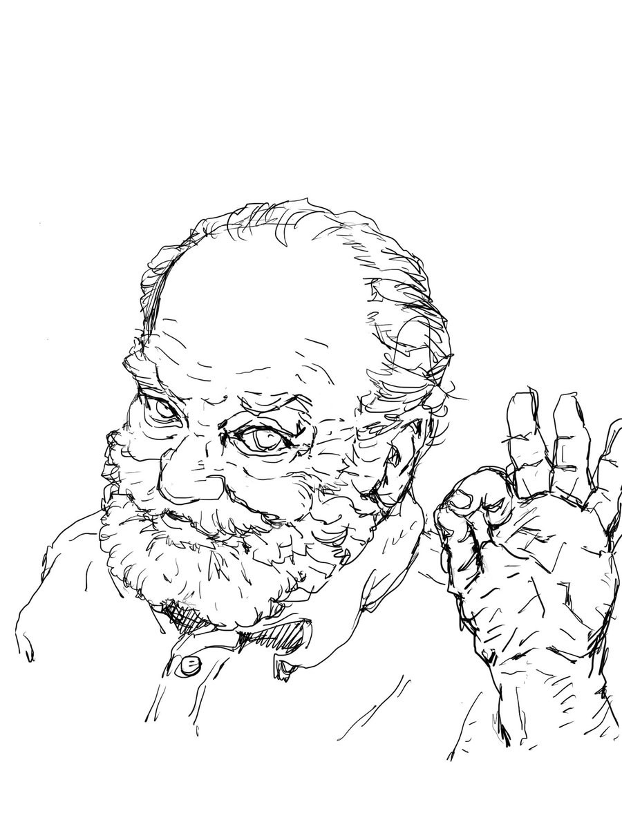 iPadで描いたおじいさん✍️ 