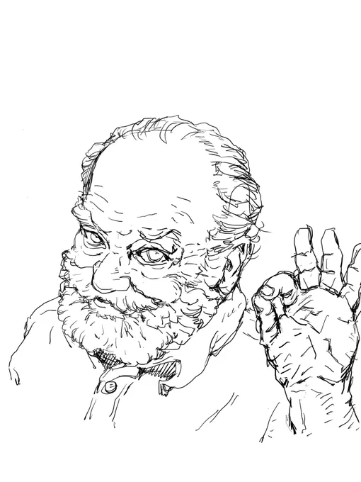 iPadで描いたおじいさん✍️ 