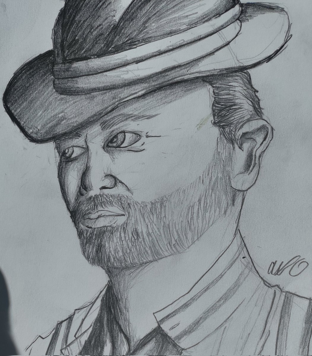 AlexOlivera813's tweet photo. A sketch of Arthur Morgan! My hand hurts but recommended by @Big_CJ_Smoke 
I hope I did good lol https://t.co/L9AnbN9cQe