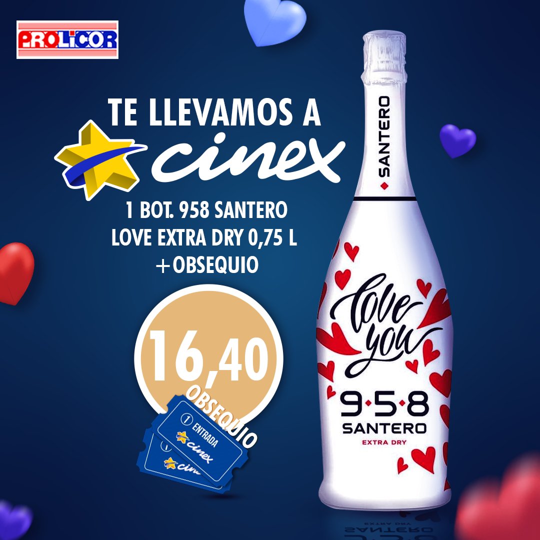 Prolicormgta's tweet photo. Llévate 1 #958Santero Love Extra Dry🥂
1️⃣6️⃣,4️⃣0️⃣💵 y TE OBSEQUIAMOS 2 ENTRADAS DE CINE @cinexve 🎁Disfruta de la película que desees en cualquier fecha, dirígete a #Cinex ubicado en el C.C. Parque Costa Azul y presenta los tickets otorgados por tu compra en #ProlicorMargarita 🎟️ https://t.co/ZizgS3AsQw