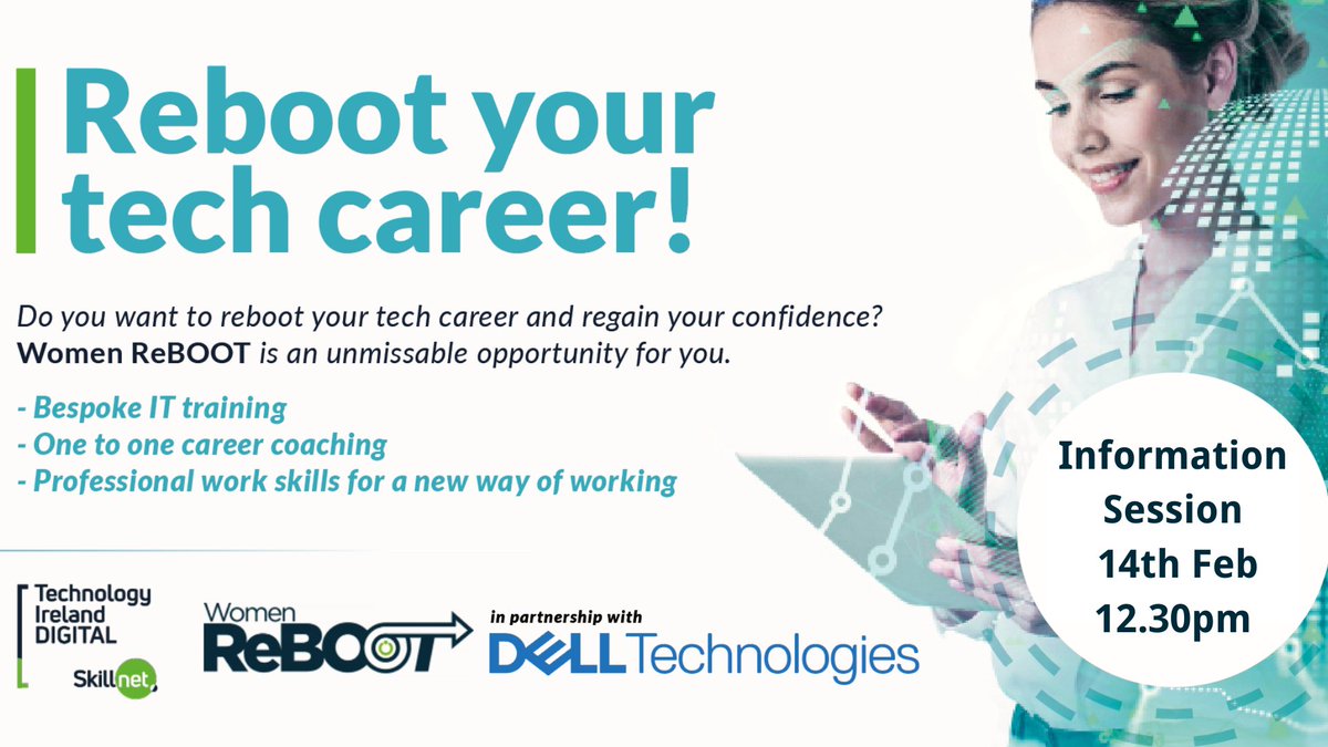 We've got a date for you on Valentines day😍Join us for our Women ReBOOT information session Mon 14th Feb 12.30pm to hear from Dell Senior Managers who will share the opportunities available to advance your career. Register here >> bit.ly/34v6DFJ

#WomenReturners