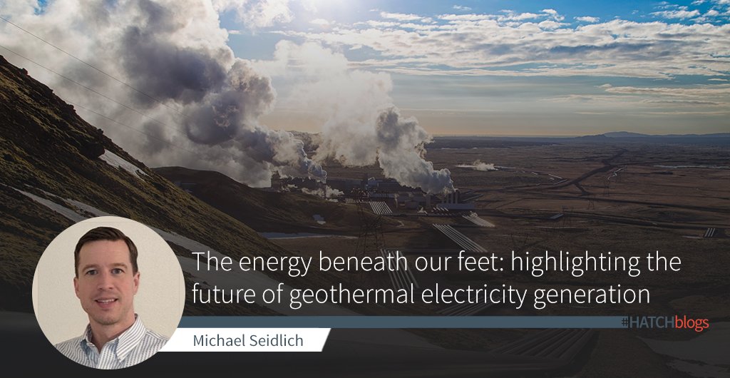 HATCHglobal's tweet photo. What's the future of #geothermal electricity generation?
Geothermal related electricity generation is a sustainable and cost-effective energy source.
Michael Seidlich shares more: https://t.co/afkwpF3JVn
#HATCHblogs https://t.co/MsNJVRoF78