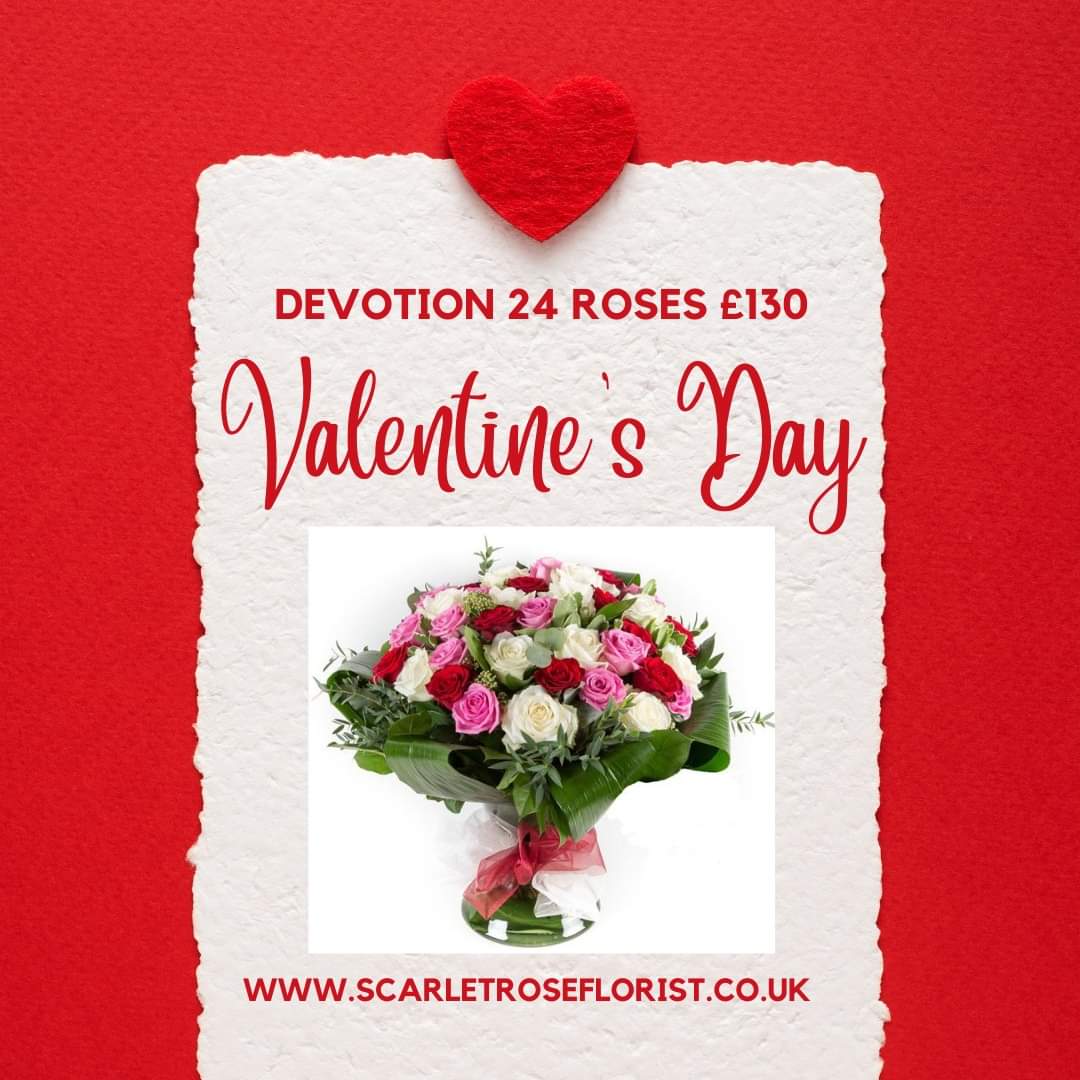 This is one of our most popular bouquets that can be ordered for this Valentine's Day, Monday 14th February! Only 7 days to go!!
Devotion - 24 deluxe long-stemmed roses for £130.
Order here online: bit.ly/3si08Os or
Call us on 01563 527 715
#Valentinesday2022 #Flowers