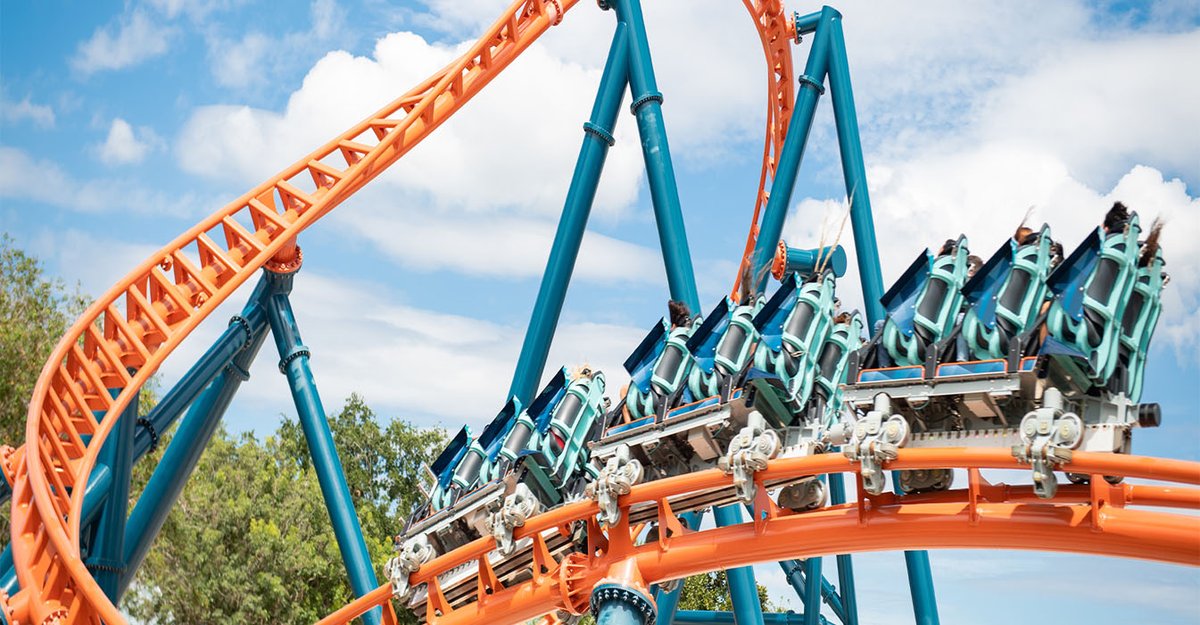 PlanetOrlandoFL's tweet photo. Seaworld's Ice Breaker Set To Open February 18!  
With a reverse launch and a 93 feet tall spike, Seaworld's first launch coaster will surely exceed expectations! https://t.co/ZjmrmiRK6y