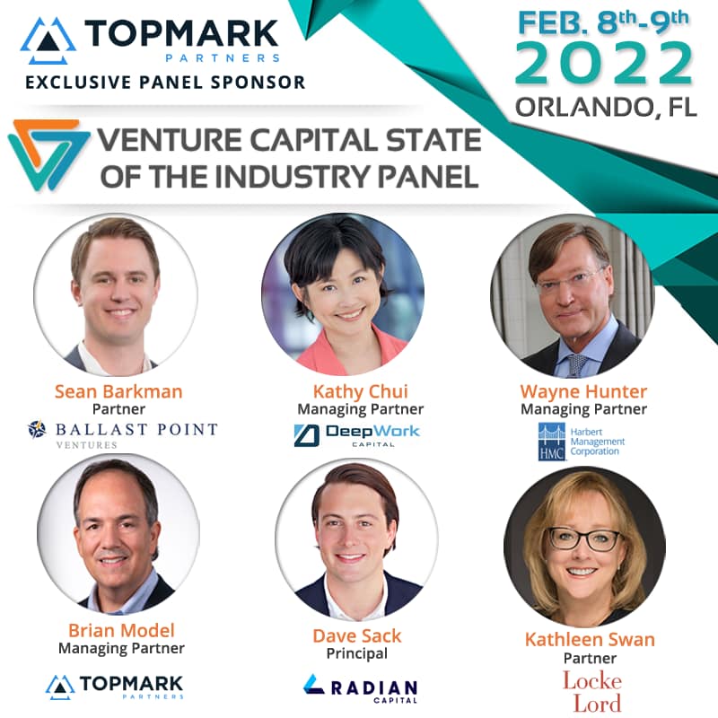 flventure's tweet photo. The Venture Capital State of the Industry Panel kicks of shortly at the #FVCC22! The panel is sponsored by Topmark Partners &amp; feat speakers from @BallastPointVC, @DeepWorkCapital, @HarbertMgmtCorp, @TopmarkPartners, @RadianCapital &amp; @LockeLord.@SeanBarkman @KathyChiu12 @modelvis https://t.co/XJIC3nCmMu