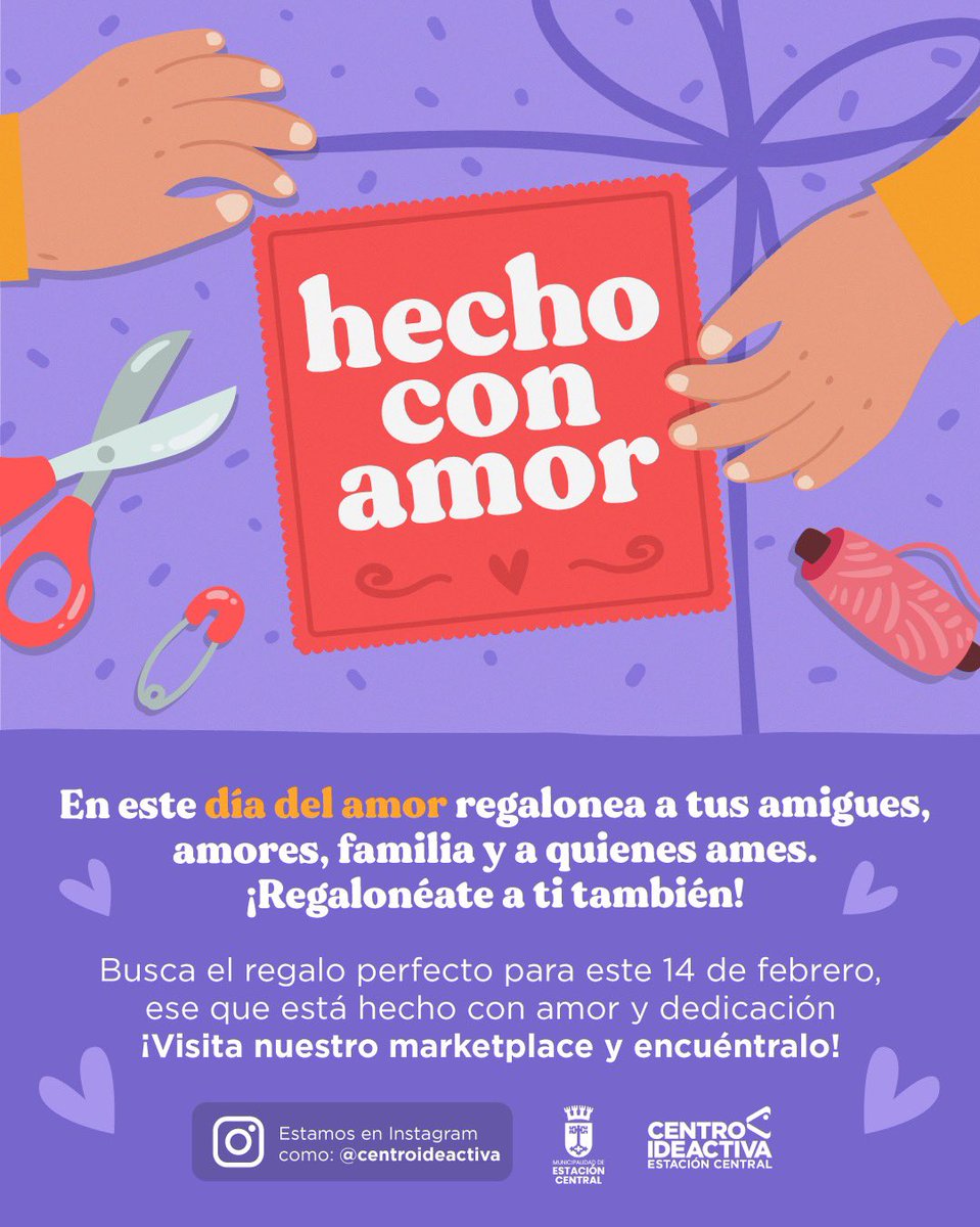 El mejor regalo para este 14 de febrero es el que está hecho con amor💜

Regalonea a tus amigues, familia, amores y a quien ames con un regalito hecho a mano por emprendedoras y emprendedores de Estación Central✨

Visita nuestro marketplace aquí: linktr.ee/Novedad