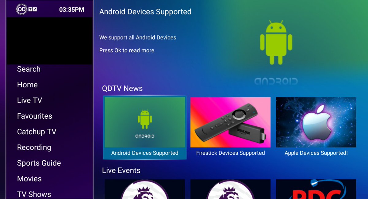 _QDTV_'s tweet photo. Our latest #IPTV App has now released with features such as messaging us directly from in the app.  Worldwide content, sports, adult &amp; a vast VOD selection, we have you covered for whatever you want to watch on our stable service - visit our website 👉https://t.co/L2bvI0ejvD👈 https://t.co/f8QqTyn6If